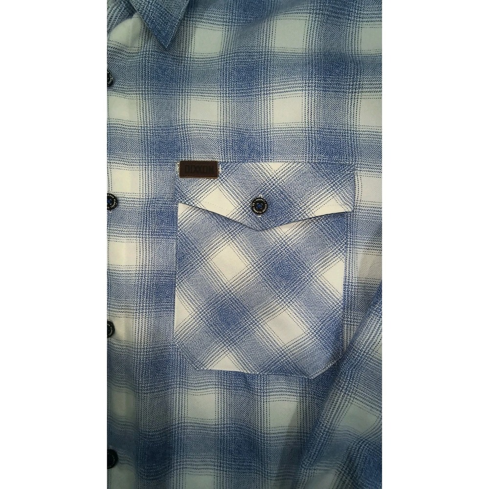 Dixxon Lanukai Blue White Flannel Long Sleeve Button up Shirt 3xl - Picture 4 of 9